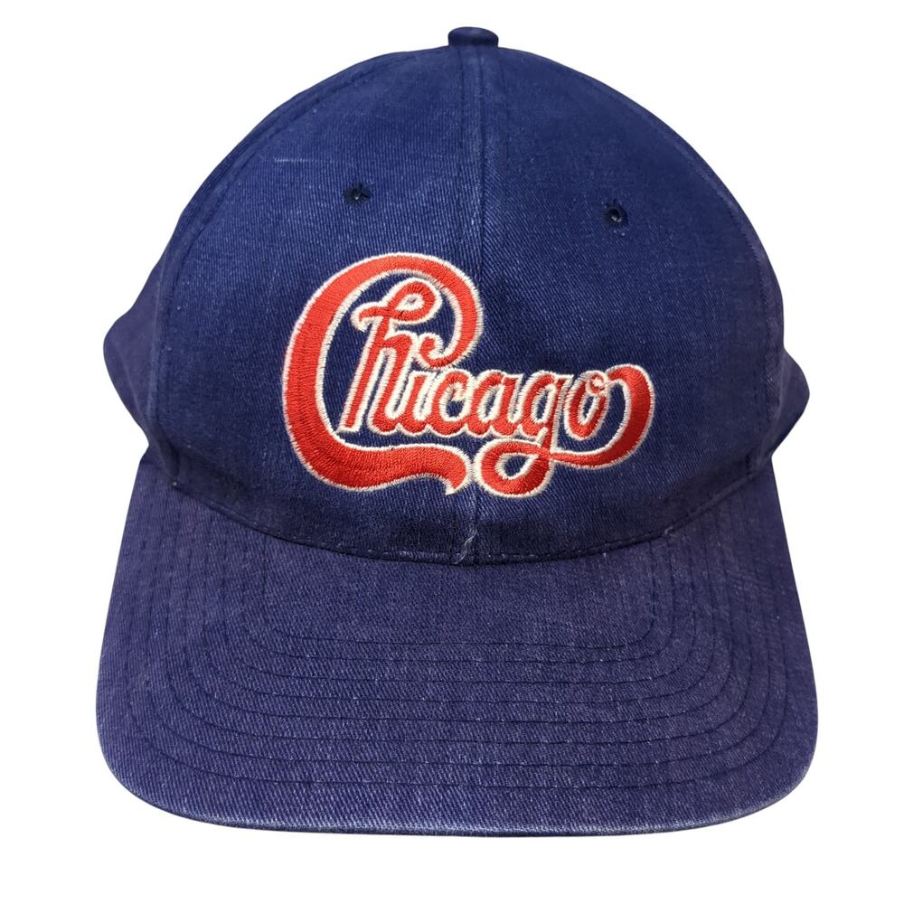 Chicago Snapback Cap Blue One Size Adjustable Embroidered 6 Panel Head To Toe